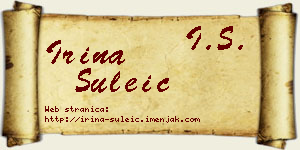 Irina Šuleić vizit kartica